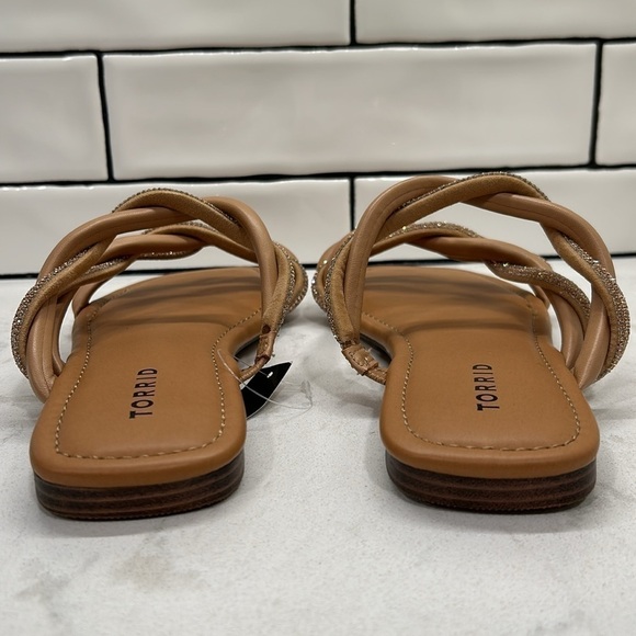 Torrid Embellished Twist Slide Beige (WW) Size 9 NWT - Picture 12 of 16